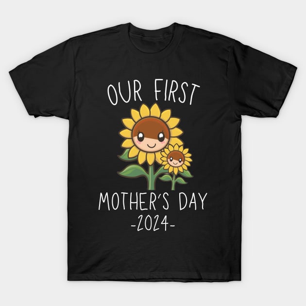 Sunflower Love: Celebrating Our First Mother's Day Together T-Shirt by mourad300